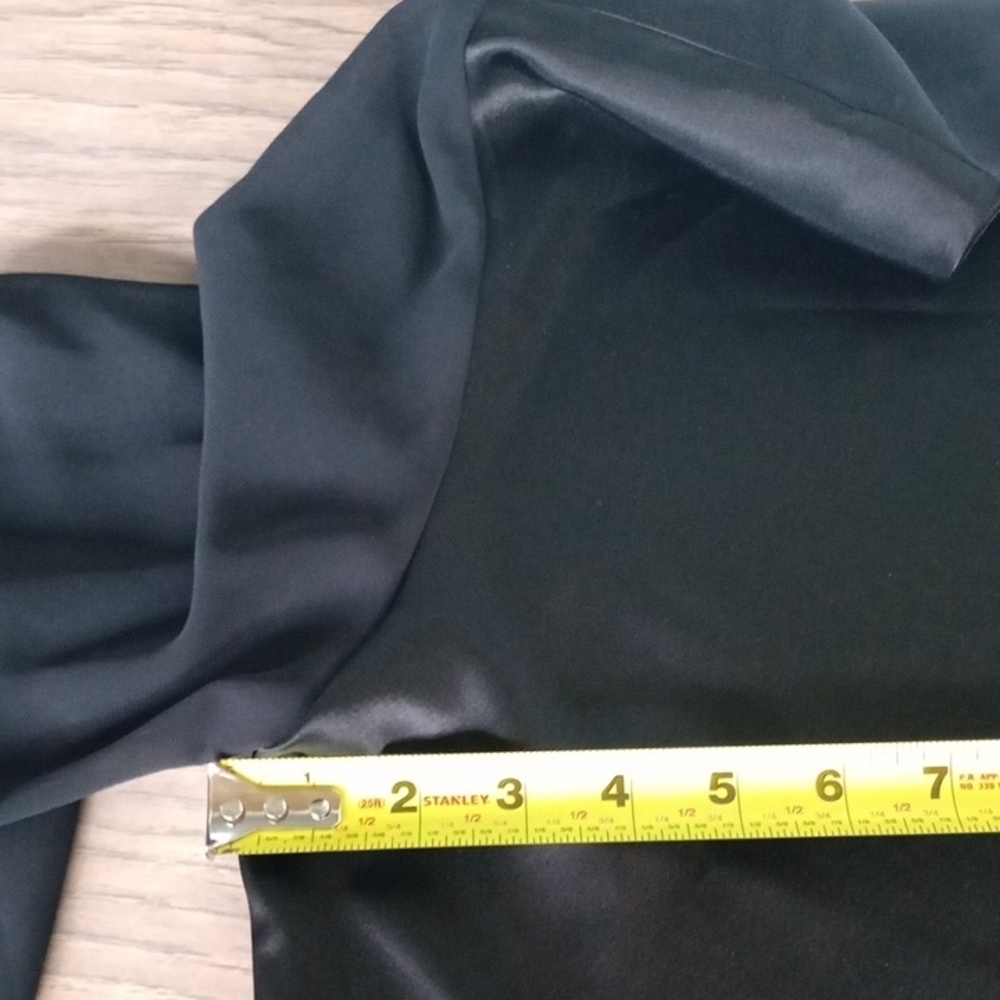 Evan Picone Elegant Black‎ Blouse with Sheer Sleeves - Picture 8 of 13
